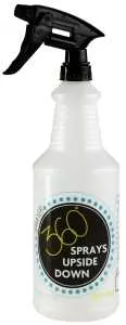 0008615 Spray Bottle, 32 oz, Plastic, Clear/Black