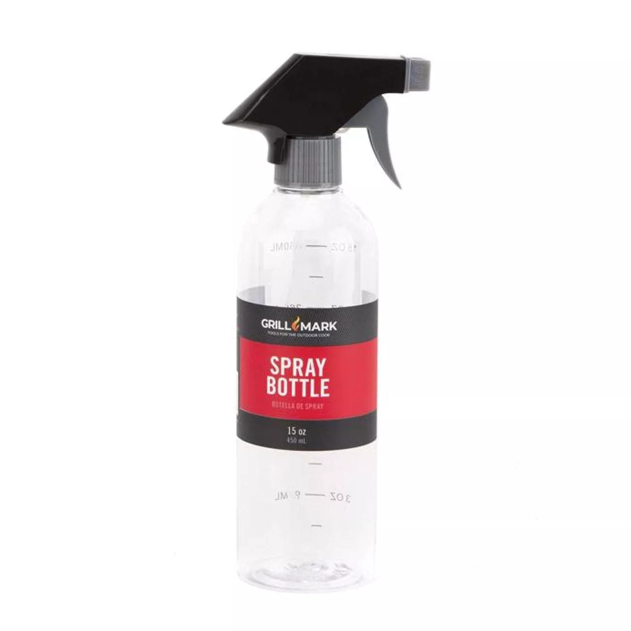 00120ACE Spray Bottle, 15 oz, Plastic, Black/Clear