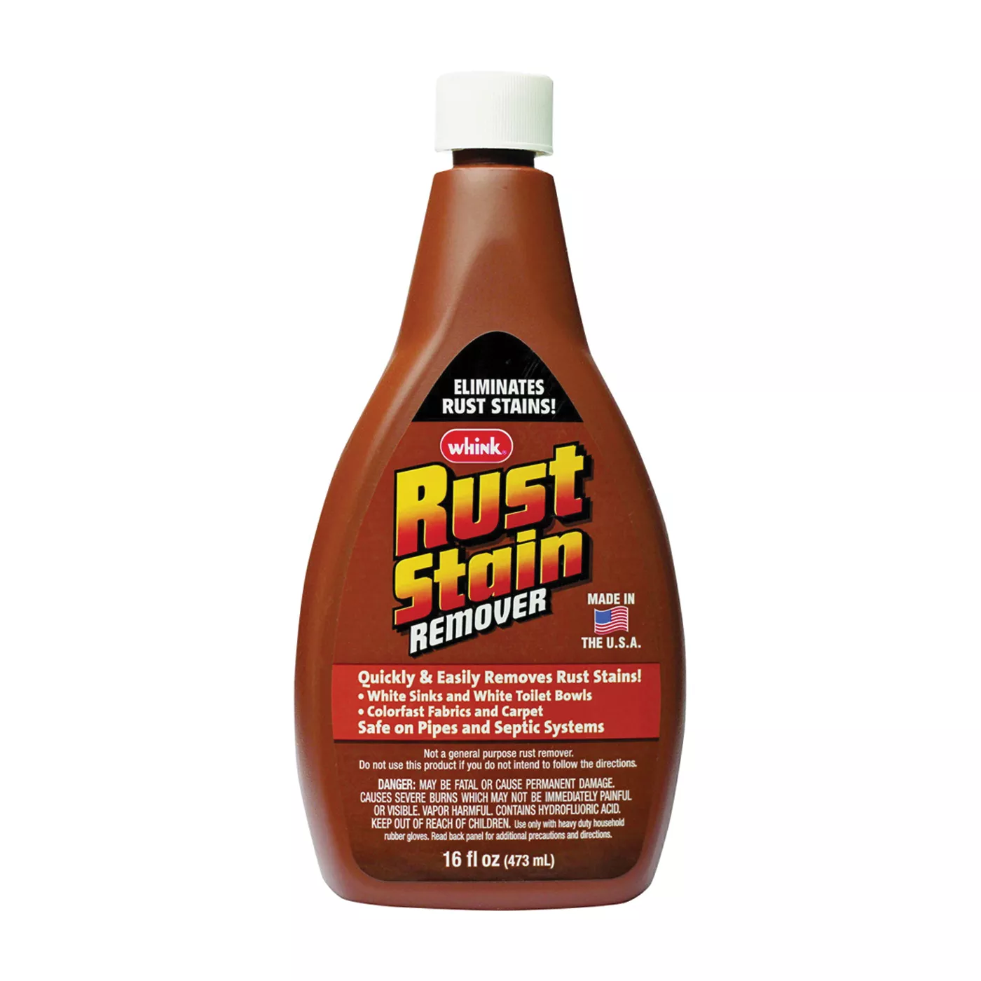01291 Rust and Stain Remover, 16 oz Bottle, Liquid, Clear, Acrid