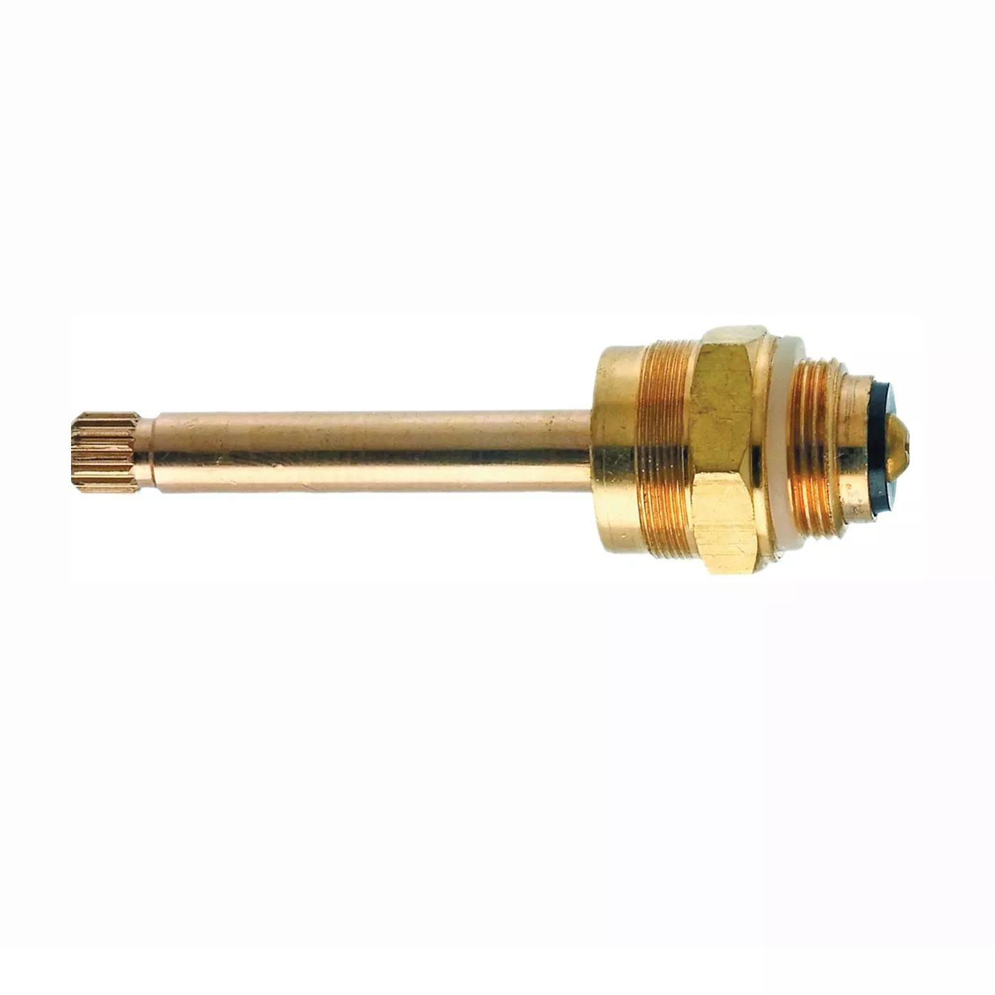 15526B Faucet Stem, Brass, Brass, 3-23/32 in L, For: Indiana Brass Two Handle Bath Faucets