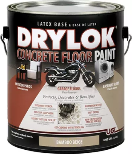 Drylok 21613 Concrete Floor Paint, Bamboo Beige, 1 Gallon
