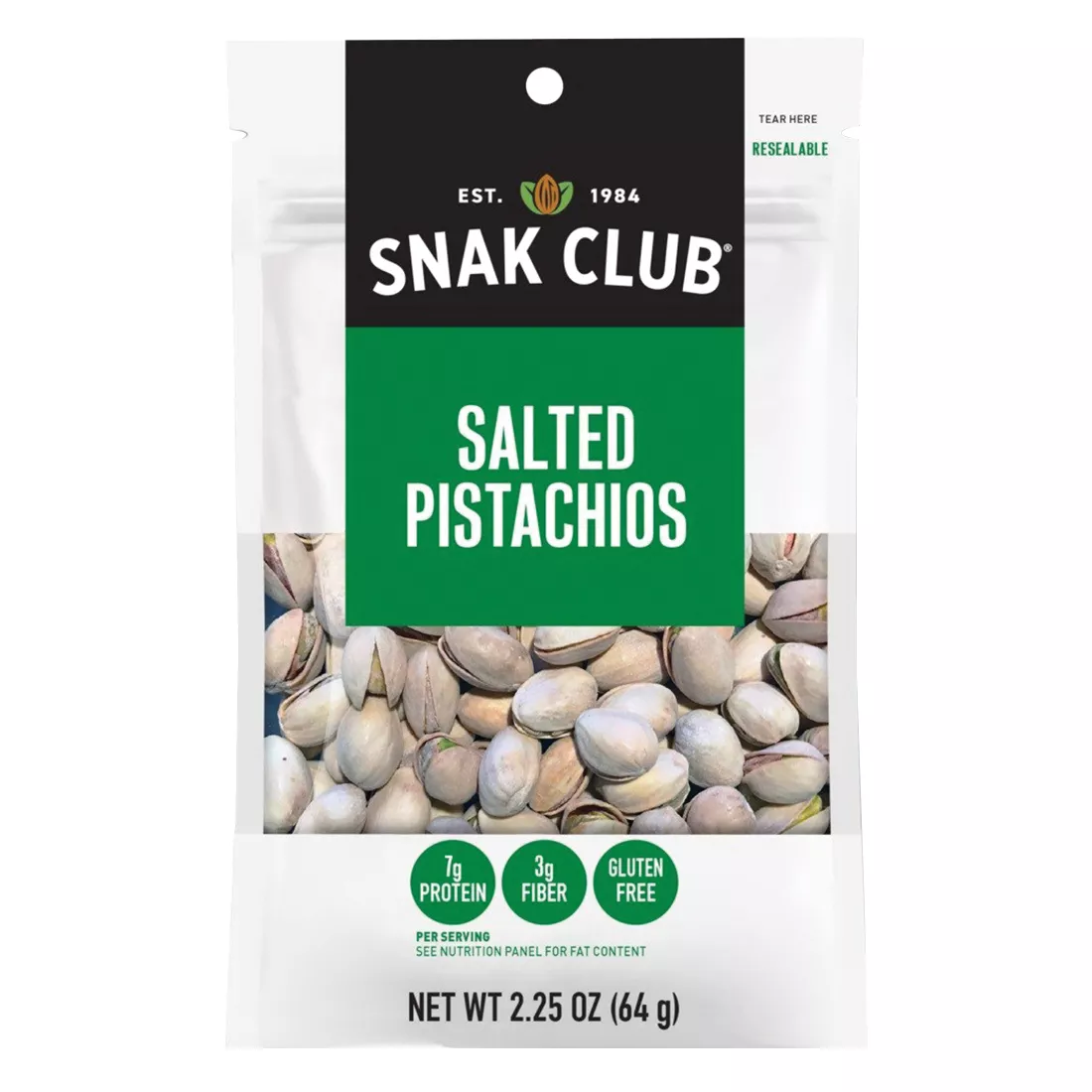 ECP Pistachios, Salted, 2.25 oz