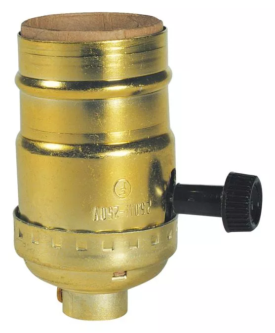 Westinghouse 7041300 Medium Base On/Off Turn-Knob Socket, 2-1/2"