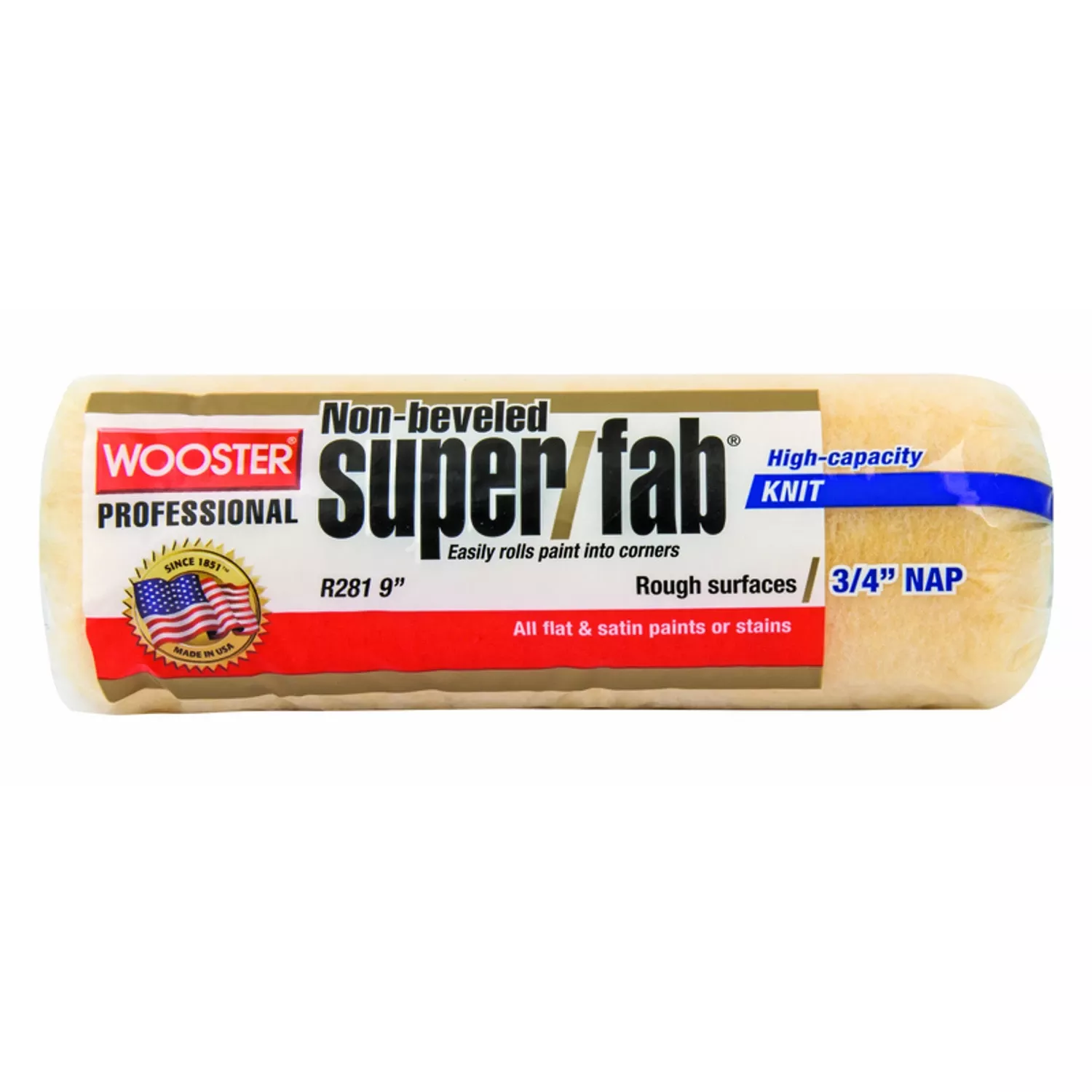 Wooster Super/Fab Knit 9 In. W X 3/4 In. Regular Paint Roller Cover 1 Pk
