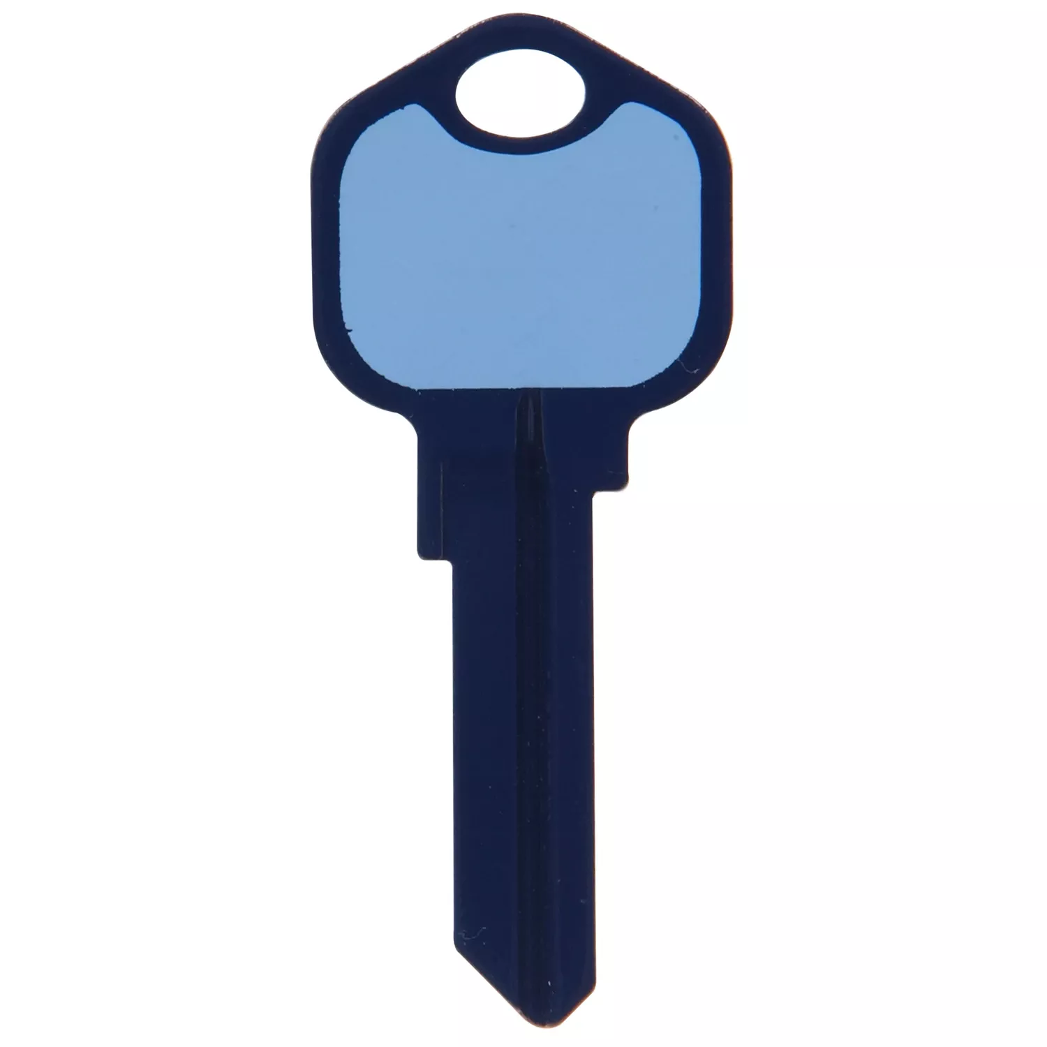 Write-on-it Universal Key Blank For House/padlock – Single Sided, Brass, Blue