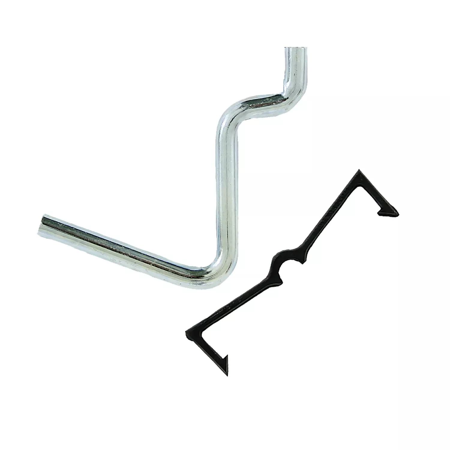 Zinc Plated Black/Silver Steel 1.5 In. Peg Hooks 6 Pk