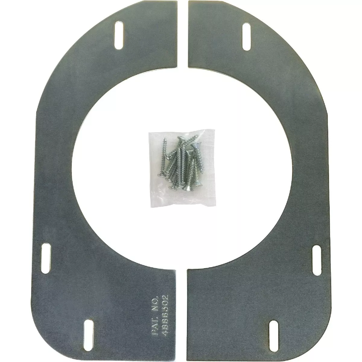 Zinc Plated Closet Support Flange – Heavy Gauge Steel, Model 490-11322