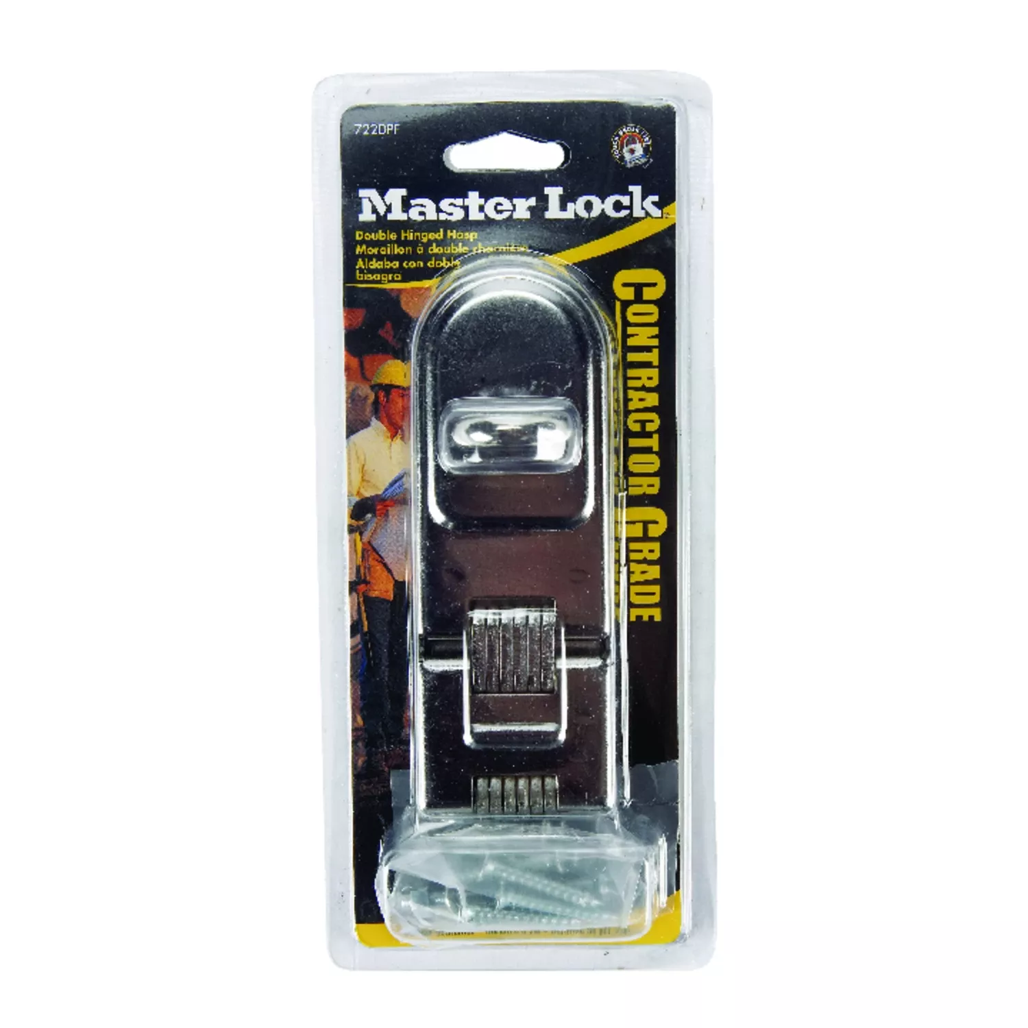 Zinc-Plated Hardened Steel 7-3/4 In. L Double Hinge Safety Hasp 1 Pk
