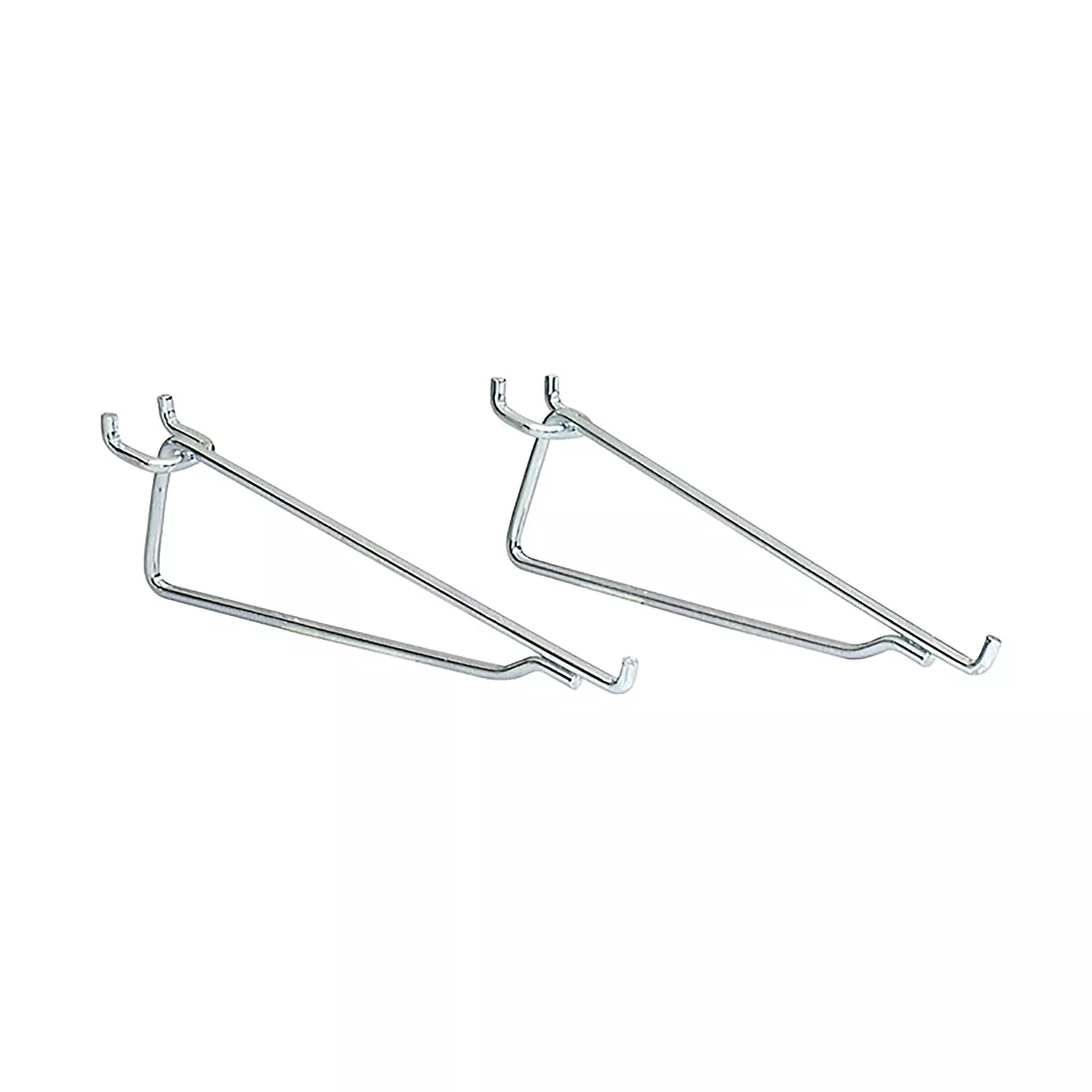 Zinc Plated Silver Steel 8 In. Peg Hook Shelf Bracket 2 Pk