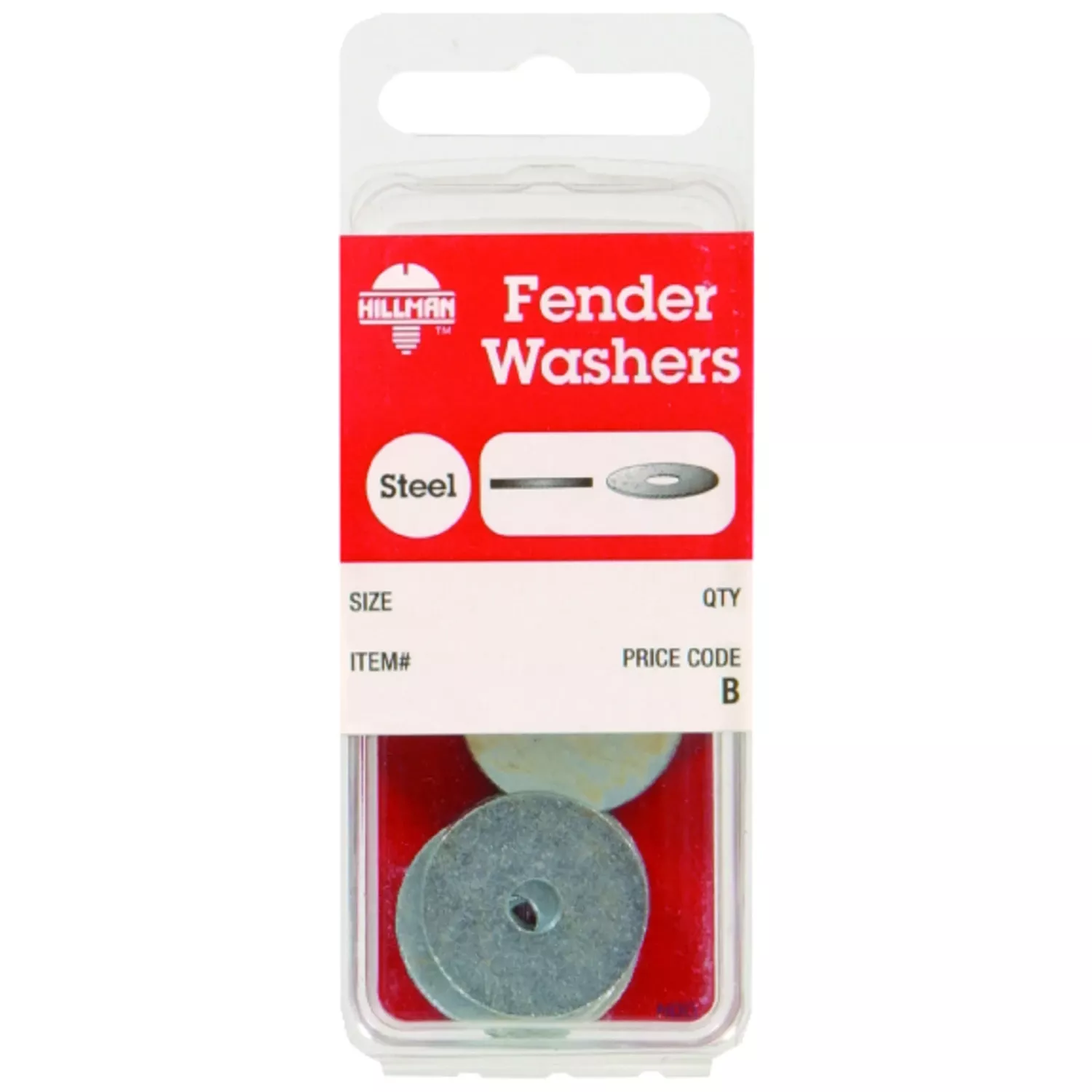 Zinc-Plated Steel 1/4 In. Fender Washer 1 Pk