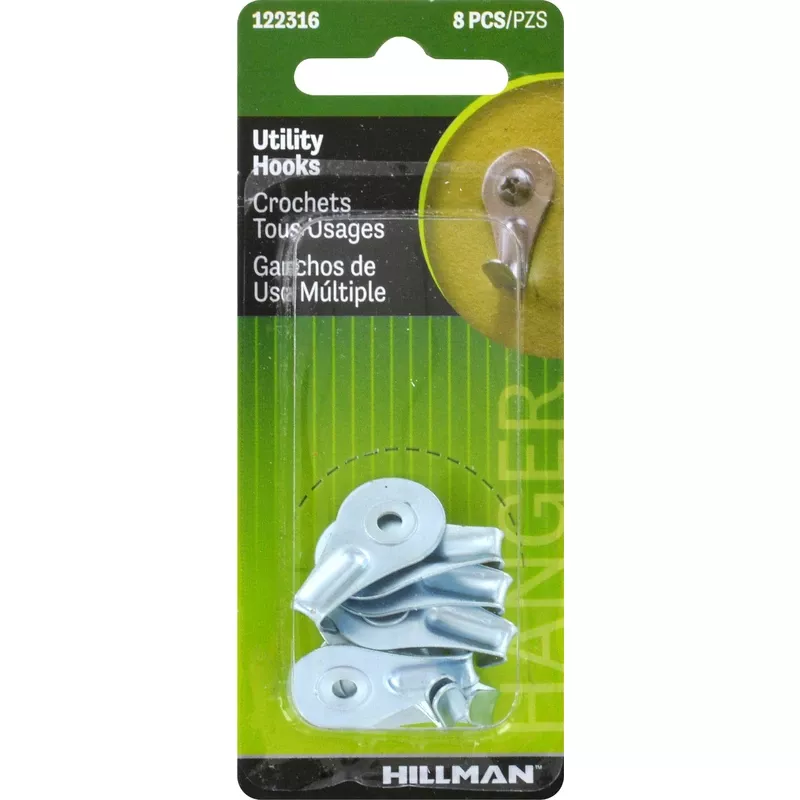 Zinc Silver Utility Utility Hooks 1 Lb 1 Pk