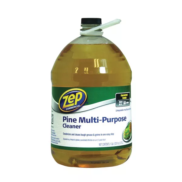 ZUMPP128 Disinfectant Pine Cleaner, 1 gal Bottle, Liquid, Pine, Amber