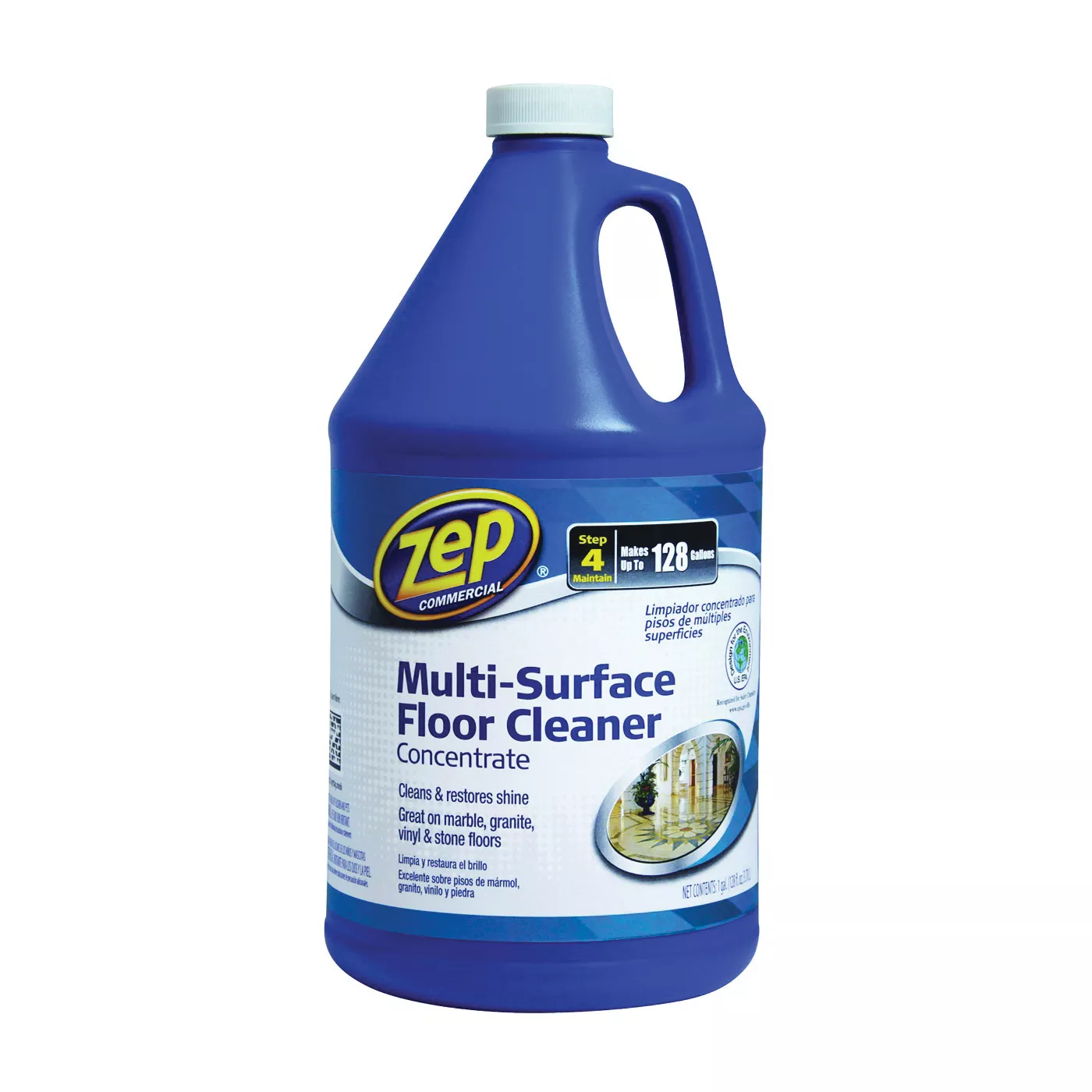 ZUNEUT128 Floor Cleaner, 1 gal Bottle, Liquid, Pleasant, Green