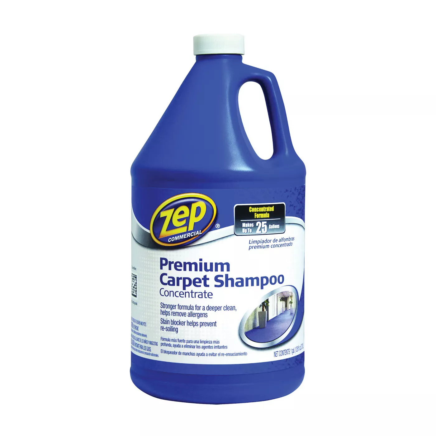 ZUPXC128 Carpet Cleaner, 128 oz Bottle, Liquid, Pleasant, Clear