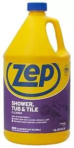 ZUSTT128 Shower Tub and Tile Cleaner, 1 gal Bottle, Liquid, Low-Odor, Light Yellow