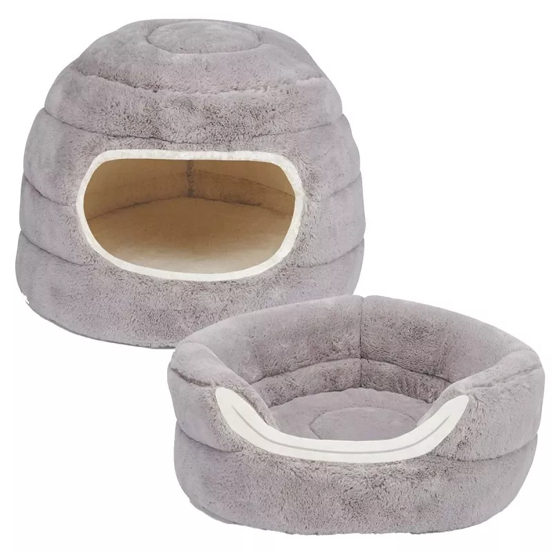 Zw9087 11 Cuddler Bed, 16 In L, Gray Polyester Cover With Thermapet Technology
